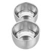 FOMIYES 2pcs Premium Stainless Steel Shaving Bowl Double Layer Shaving Cup for Men Durable Material for and Comfortable Experience Capacity view 1