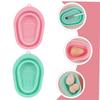 FOMIYES 2pcs Silicone Makeup Brush Cleaning Mat Flexible Easy Use Scrubber for Makeup Tools Compact Design Reusable Beauty Tool Cleaner Green Pink view 3