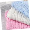 BESTonZON 6pcs Facecloth Pure Cotton Gauze Towels Soft Absorbent Handkerchiefs for Newborns for Feeding Pink view 4