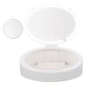 FRCOLOR Led Makeup Mirror with Feature Portable Cosmetic Storage Container Brightness for Travel and Home Use for Precision Makeup Application view 1