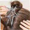 TOVINANNA 4pcs Star Hair Clips for Women Metal Jaw Clips Decorative Hair Accessories for Parties Weddings and Everyday Use Comfortable Silver view 4