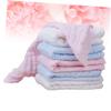 BIUDECO 6pcs Pure Cotton Nursing Towels Soft and Absorbent Feeding Cloths Versatile Handkerchiefs for Boy Girl Care for Face Cleaning and Burping White Blue Pink view 4