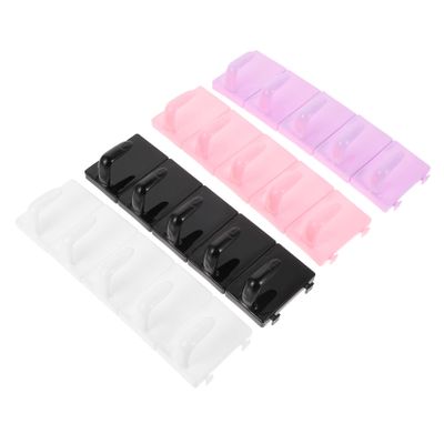 Didiseaon 4pcs Nail Art Display Stands Nail Art Practice Base for Salon Tip Holders Random Color