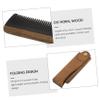 FRCOLOR Small Portable Wooden Comb for Men Hair Mustache Beard Folding Mustaches view 2