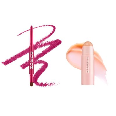 Buxom Power Line Plumping Lip Liner in Recharged Ruby + Power-Full Plumping Lip Balm in Big O