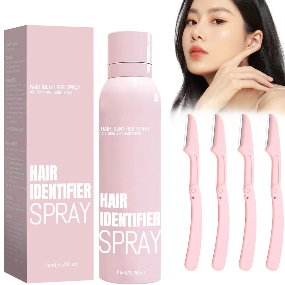 Hair Identifier Spray for Face Shaving & Dermaplaning, Skin-Safe Facial Hair Highlighter for Precision Shaving, Exfoliating & Skin Care Spray for Women & Men