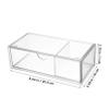 ABOOFAN 3pcs Clear Organizer Sturdy Lipstick Holder with Dividers Elegant Desktop Storage Box for Cosmetics and Cotton Pads Space-saving Design for Bathroom Bedroom view 2