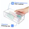 ABOOFAN 3pcs Clear Organizer Sturdy Lipstick Holder with Dividers Elegant Desktop Storage Box for Cosmetics and Cotton Pads Space-saving Design for Bathroom Bedroom view 3