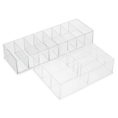 ABOOFAN 2pcs Cosmetic Box Makeup Storage Rack Multipurpose Cosmetics Holder Tidy Home Storage