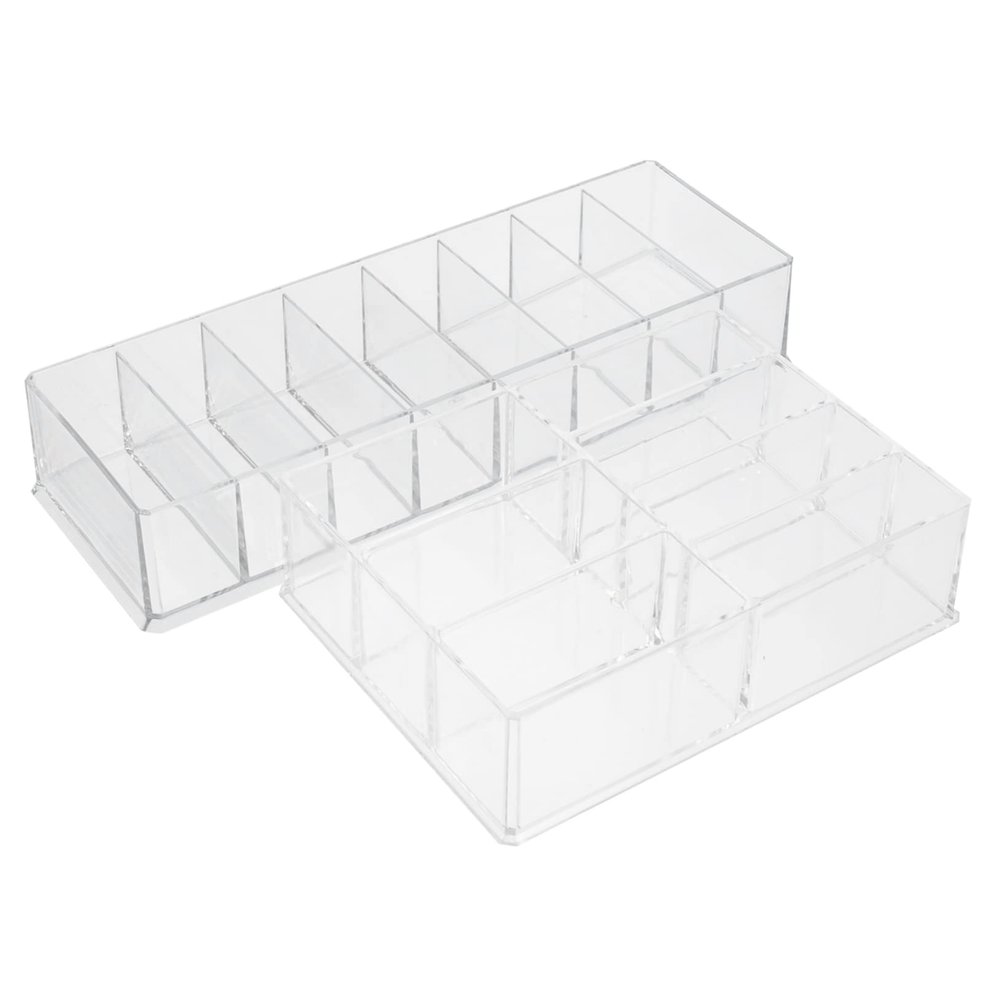 ABOOFAN 2pcs Cosmetic Box Makeup Storage Rack Multipurpose Cosmetics Holder Tidy Home Storage