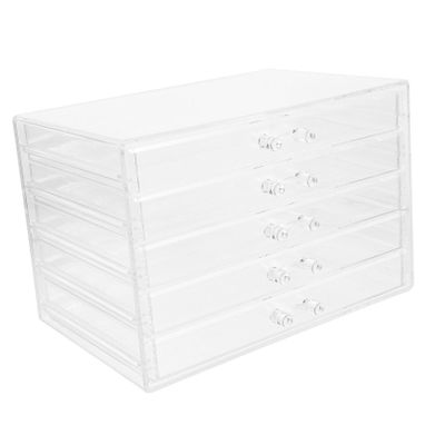 Alipis Jewelry Organizer Box Makeup Storage Desktop Acrylic Cosmetics Organizer Easy to Maintain