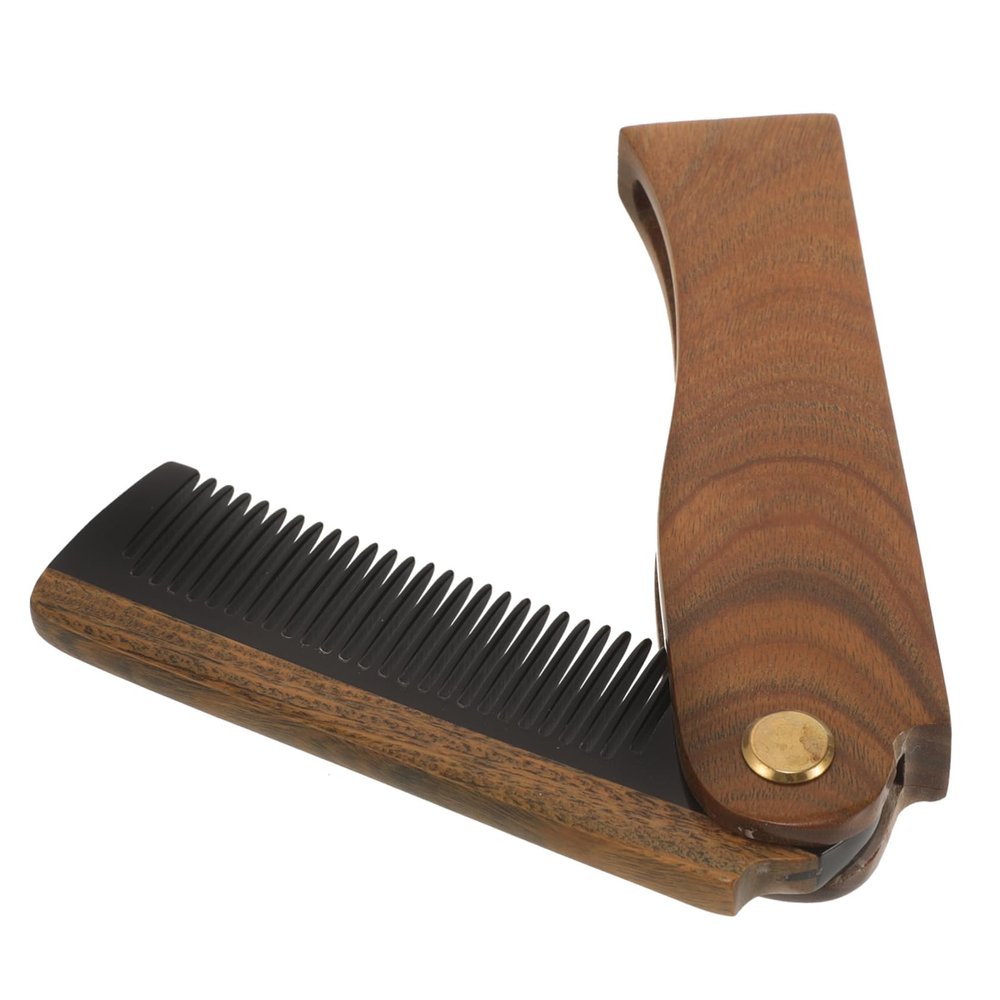 Healeved Porter Beard Products Wooden Beard Comb Mustache Comb Foldable Hair Grooming