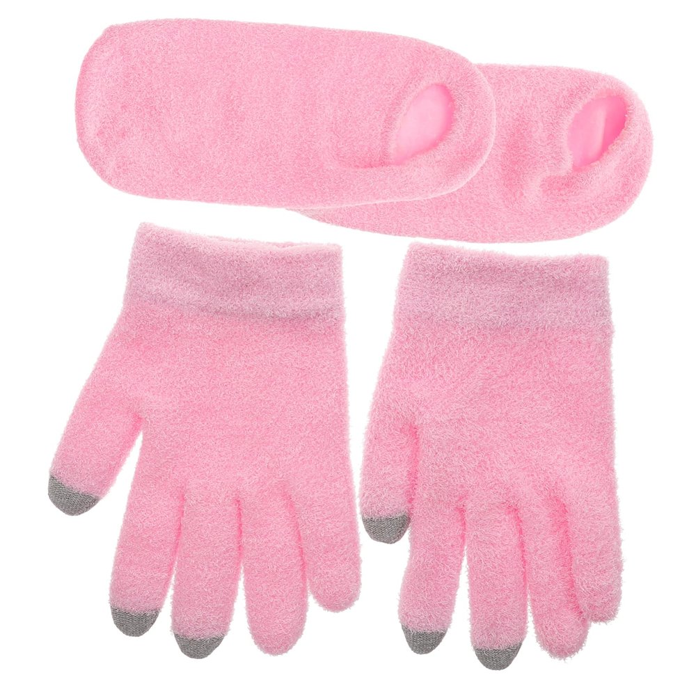 HONMEET Gel Socks Mitts for Dry Hands Moisturizing Spa Gloves Socks Set Foot Mask Gloves for Women Present