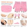 HONMEET Gel Socks Mitts for Dry Hands Moisturizing Spa Gloves Socks Set Foot Mask Gloves for Women Present view 4
