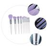 Gogogmee 10-Piece Acrylic Crystal Handle Makeup Brush Set for Face Beauty Tools Purple for Home Makeup Application and Travel Includes Powder and Eyeshadow Brushes view 2