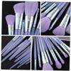 Gogogmee 10-Piece Acrylic Crystal Handle Makeup Brush Set for Face Beauty Tools Purple for Home Makeup Application and Travel Includes Powder and Eyeshadow Brushes view 4
