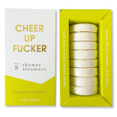Shower Steamers Aromatherapy (Set of 8) Vegan, Cruelty-Free, Made in USA Paraben, Sulfate & Phthalate-Free Choose Your Scent Stress Relief (Cheer Up F*cker - Pineapple + Lemon)