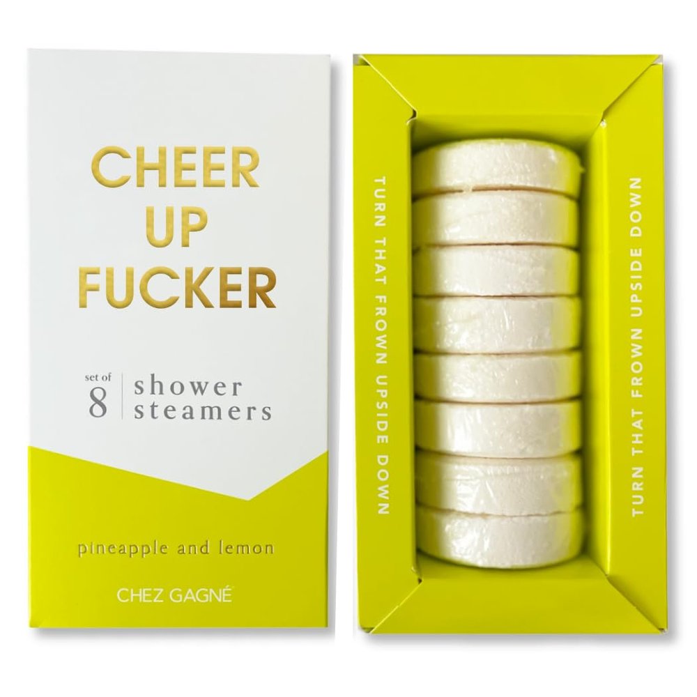 Shower Steamers Aromatherapy (Set of 8) Vegan, Cruelty-Free, Made in USA Paraben, Sulfate & Phthalate-Free Choose Your Scent Stress Relief (Cheer Up F*cker - Pineapple + Lemon)