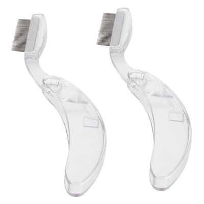 Baluue 2pcs Metal Eyelash Comb Reusable Eyebrow Comb Tool Professional Beauty Grooming for Eyelash Separation and Brow Shaping Portable Makeup Brushes
