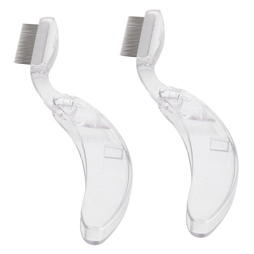 Baluue 2pcs Metal Eyelash Comb Reusable Eyebrow Comb Tool Professional Beauty Grooming for Eyelash Separation and Brow Shaping Portable Makeup Brushes