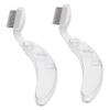 Baluue 2pcs Metal Eyelash Comb Reusable Eyebrow Comb Tool Professional Beauty Grooming for Eyelash Separation and Brow Shaping Portable Makeup Brushes view 1