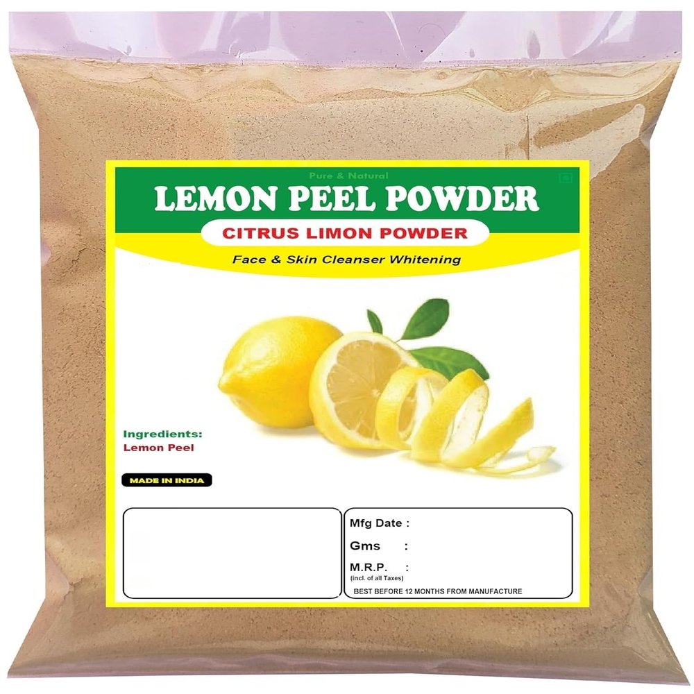3.52oz 100Gm Lemon Peel Powder | Citrus Limon | with Vitamin C | 100% Natural & Chemical Free | Face & Hair Pack | Natural Skin Cleanser | Defence from Tan & Oily Skin