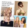 Baluue Flower Hairpin Clip Set White Daisy Hair Stick Fork Clips for Styling Party view 3
