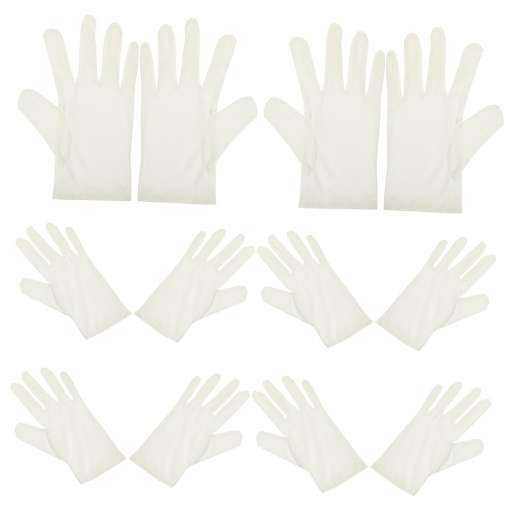 ARTIBETTER 6 Pairs Washable Cotton Gloves Breathable Serving Gloves for Jewelry Stores Inspections Cleaning