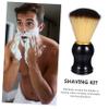 FOMIYES Men Shaving Brush Beard Brush for Mens Grooming Foaming Shaving Tool Wooden Handle view 3