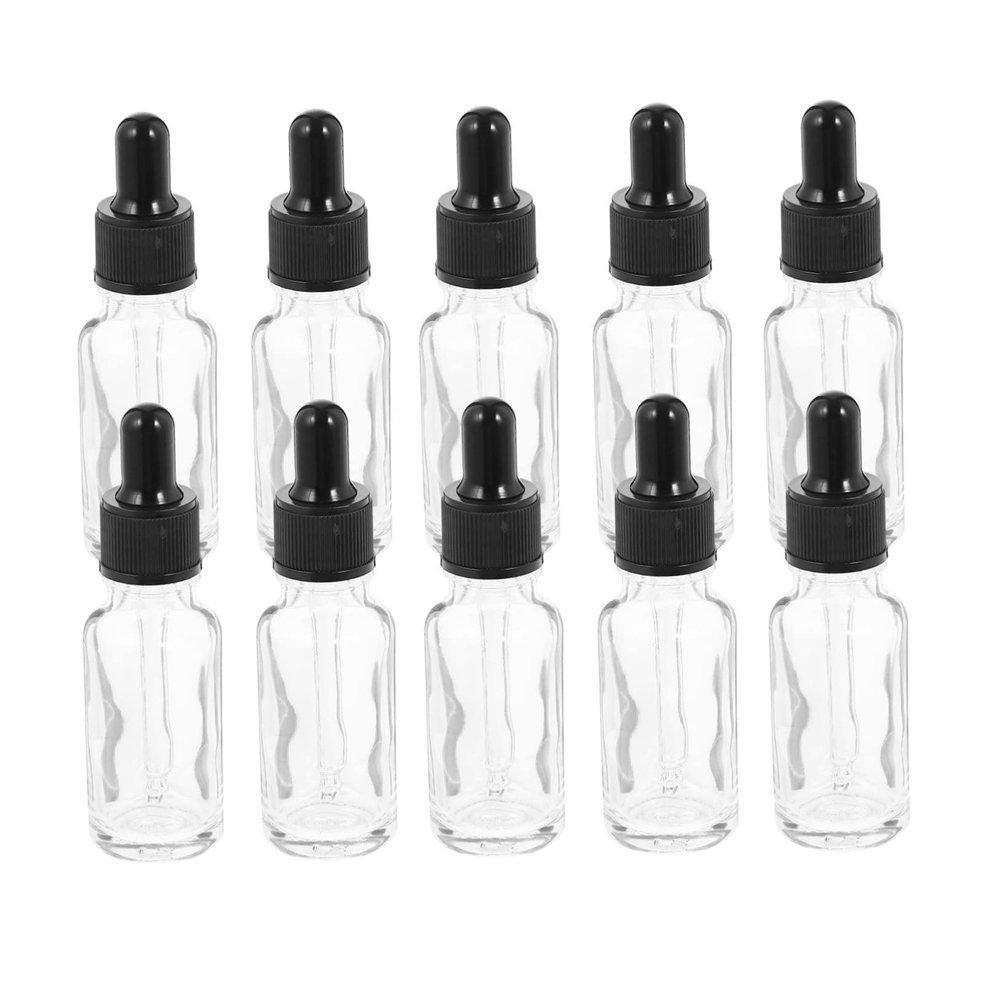 TOVINANNA Glass Dropper Bottles 20ml 10 Pack for Travel