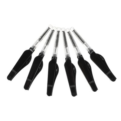 FRCOLOR 6pcs Eyebrow Brush Lash Comb Makeup Tool Folding Eyelash Combs for Brows Lashes Non-skid Handle for Salon Home Use