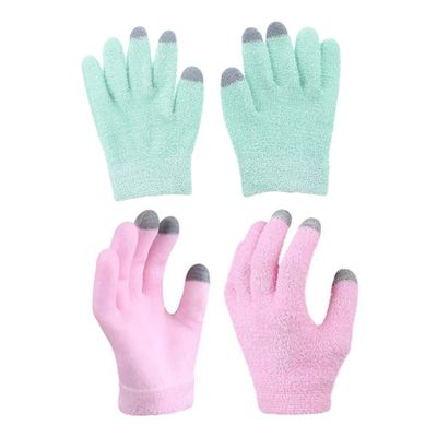 NOLITOY 2pairs Moisturizing Touch Screen Gloves Women Light Gloves Hand Caring Tool for Dry Cracked Hands Cover