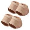 Didiseaon 2pairs Moisturizing Heel Socks for Cracked Elastic Gel Heel Protectors for Men and Women Breathable and Washable Skin Tone view 1