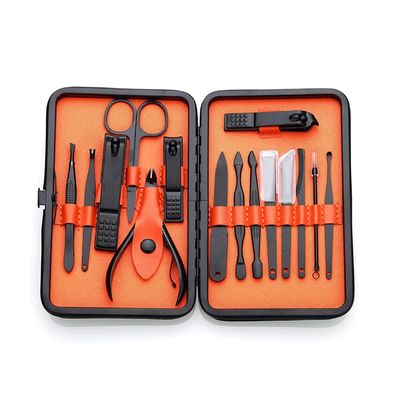 AFPSDLFJDLS 15 Piece Nail Clippers Set, Black Nail Clipper Set, Nail Enhancement Tool, Nail Clipper Set(D)