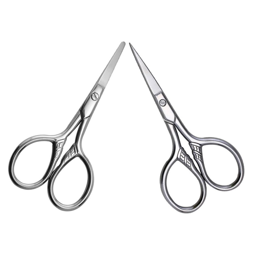 Healeved Men's Eyebrow Trimmer Nife Scissors Precision Eyebrow Trimmer Kit Sharp Round Tips Sturdy Stainless Steel