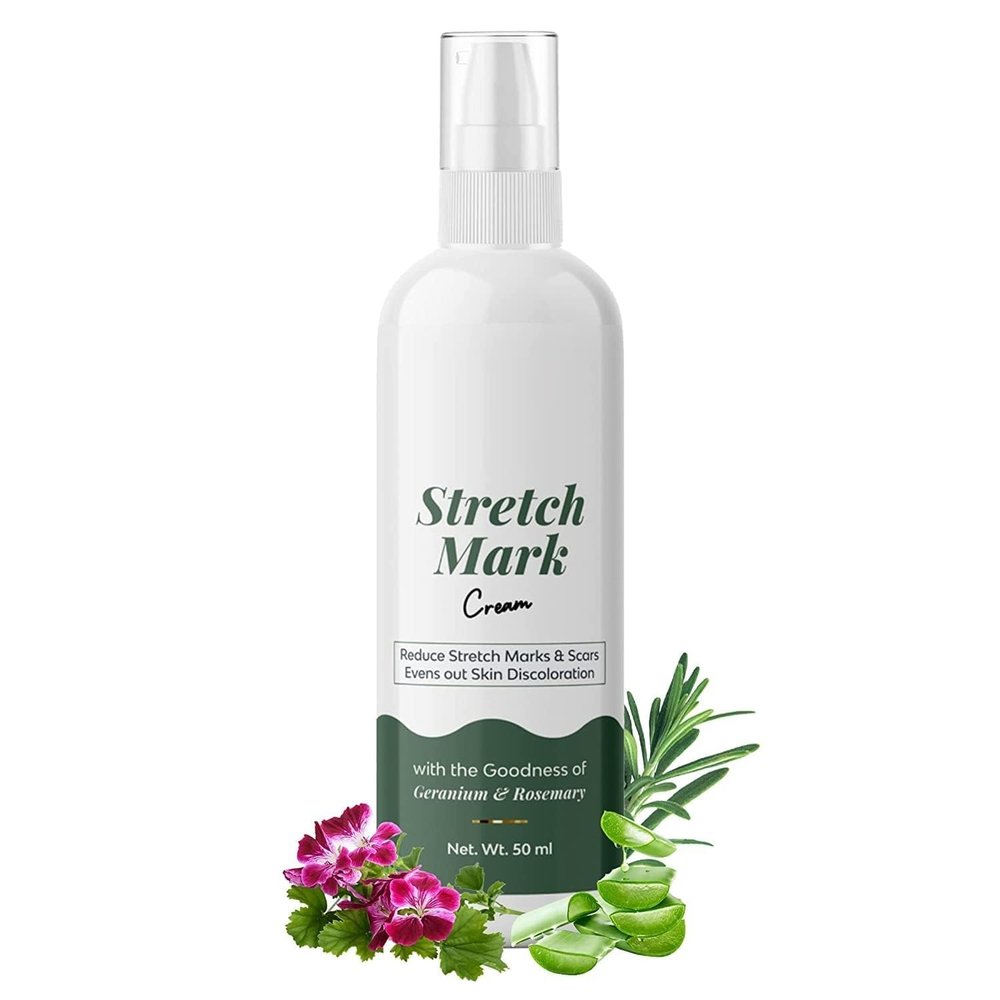 RJ Natural Anti-Stretch Mark Cream for Pregnancy, Stretch Mark Removal Cream for Women, Scars Removing Cream for Tightening Skin,with Power of Geranium,Rosemary,Vitamin-E and Aloe Vera, 50ml.