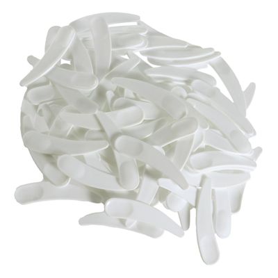 FOMIYES 100pcs Mini Plastic Makeup Spatula for Face Masks and Creams Curved Applicator Tool White for Skincare and Diy Cosmetic Use