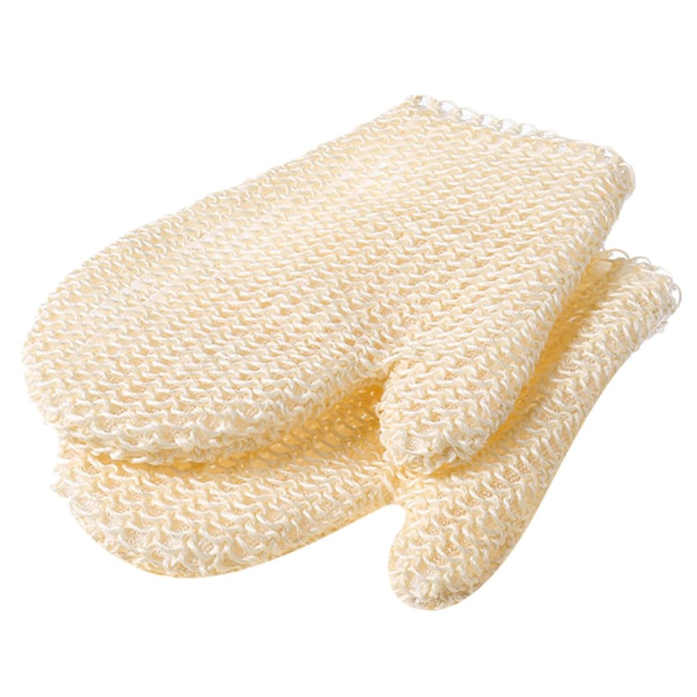 Anneome 2pcs Body Exfoliator Mittens Natural Skin Scrubbing Gloves for Deep Cleansing Spa-like Shower Experience Gentle Exfoliating Scrubber for Smooth Skin