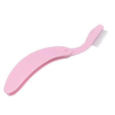 Didiseaon 4pcs Curved Eyebrow and Lash Comb Set Plastic Handle Fine Tooth Folding Design Ideal for Travel
