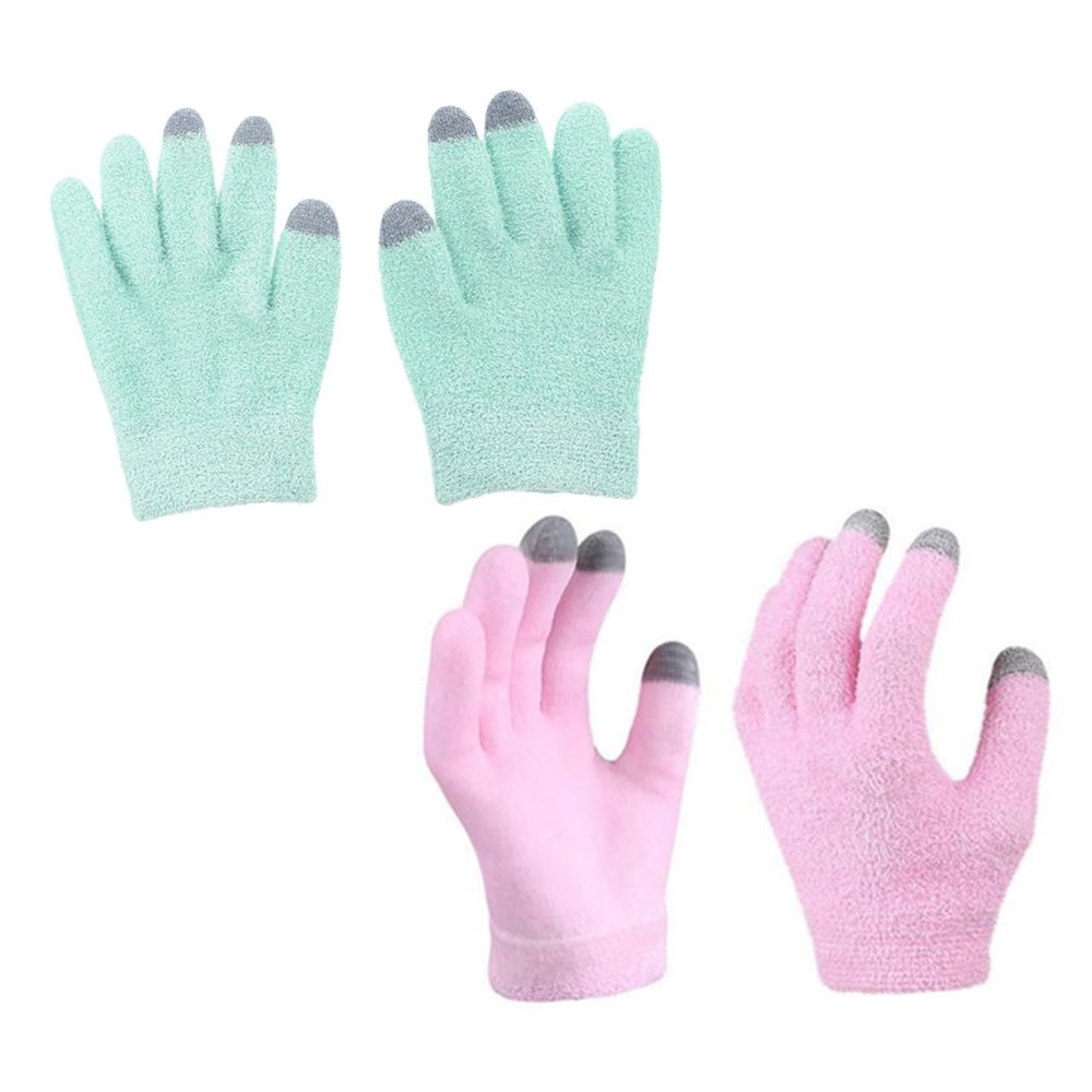 Didiseaon 2pairs Moisturizing Hand Care Gloves Touchscreen Compatible for Home Spa and Daily Use of Gel Infused Hand Masks for