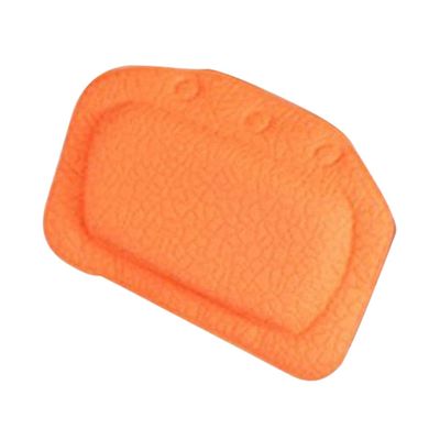 FOMIYES Bath Pillow with Suction Cups Ergonomic Headrest Cushion for Relaxing Spa Experience Lightweight Material for Comfortable Back Support Orange