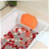 FOMIYES Bath Pillow with Suction Cups Ergonomic Headrest Cushion for Relaxing Spa Experience Lightweight Material for Comfortable Back Support Orange view 3