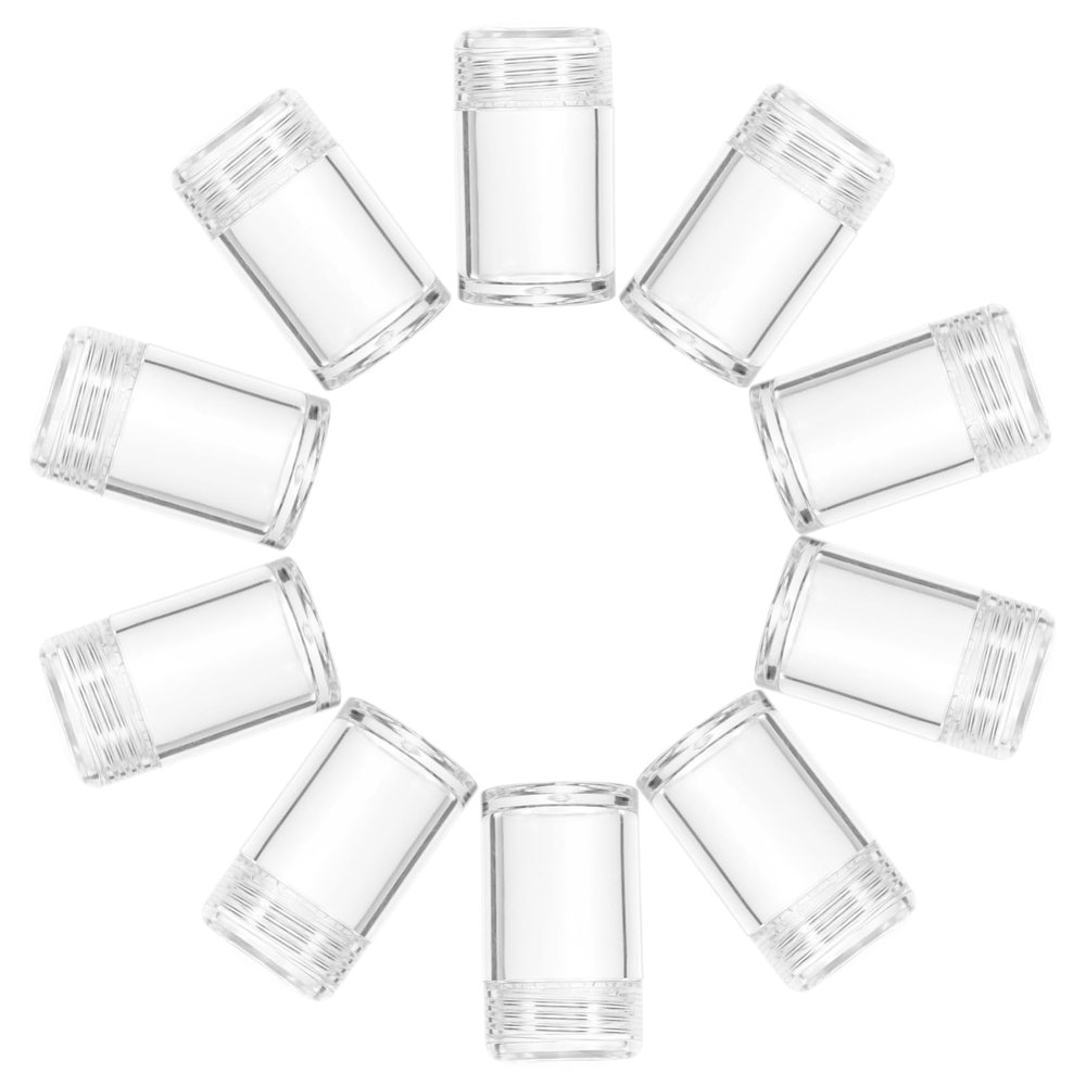 TOVINANNA Travel Size Powder Talc Container 12pcs Small Loose Powder Puff Boxes Empty Makeup Jars