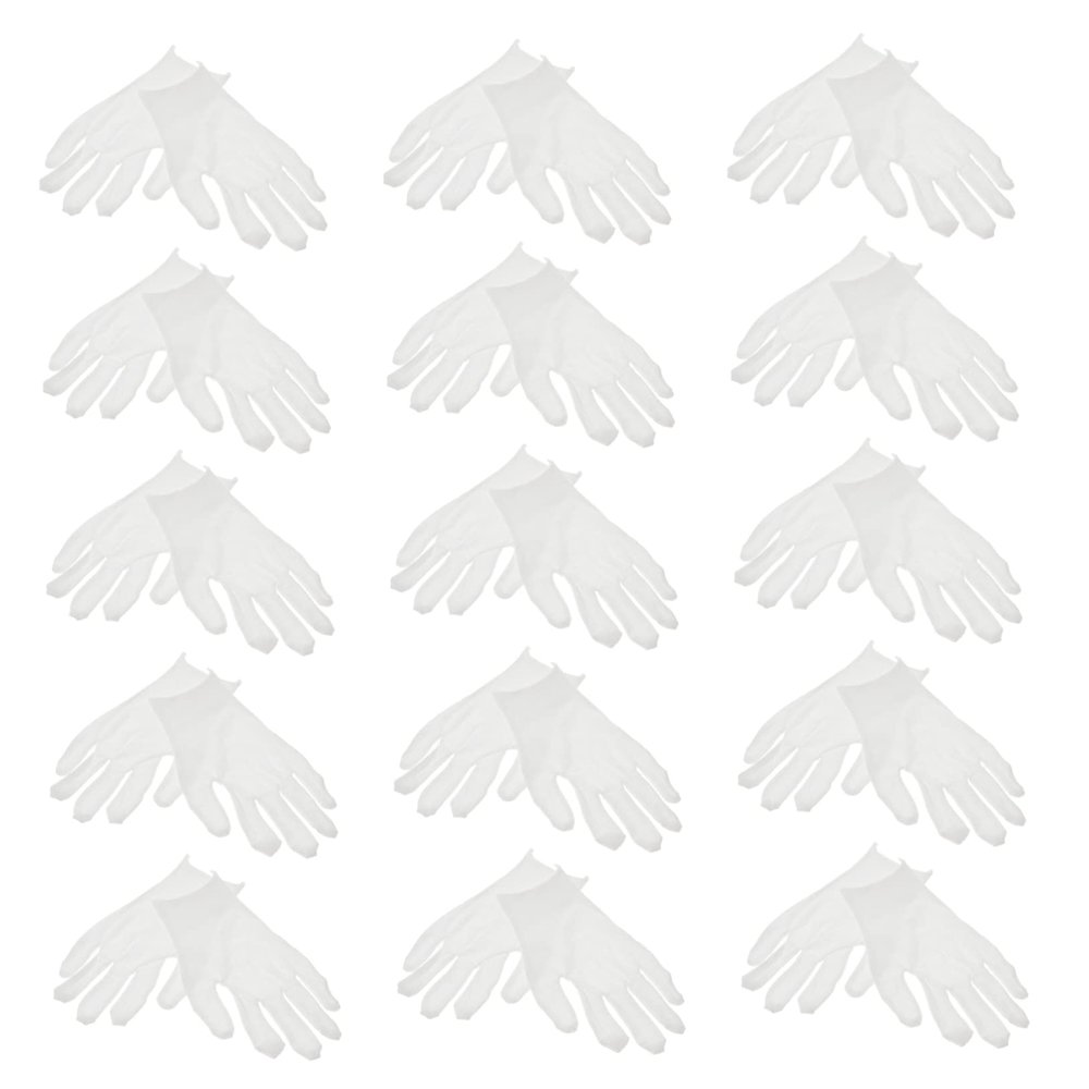 Ipetboom 15pairs Moisturizing Cotton Gloves for Men Women Breathable Inspection Gloves Overnight Hydration for Dry Skin Comfortable Stretchable for Jewelry Handling Skincare