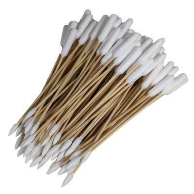 500pc 6" Wood Handle Cotton Tipped Weapon Cleaning Swabs Non-Sterile (Tapered and Cylinder)