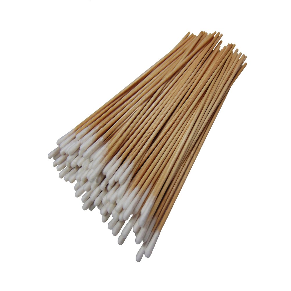 500pc 6" Wood Handle Cotton Tipped Weapon Cleaning Swabs Non-Sterile (Mini Tip)
