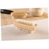 Ipetboom 5pcs Nail Brush Pig Mane Cleaning Brush for Hands and Nails for Household Use High-Polished Lotus Wood for Exfoliating and Scrubbing Grime view 3