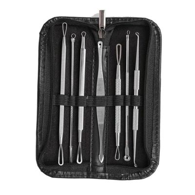 TOVINANNA 7pcs Facial Tool Set Pimple Extractor Kit Comedone Blemish Removal Tools