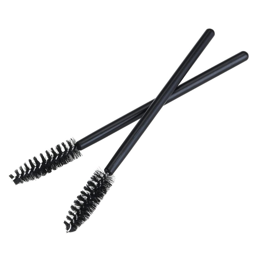 FOMIYES 50pcs Black Disposable Eyelash Brushes Wands for Mascara Application and Eyelash Separation for Professional Beauty Salons and Personal Use