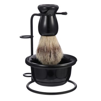 Beatifufu Professional Beard Set Shaving Kit Brush Bowl Holder Men's Accessory for Smooth Shave